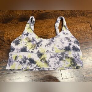 Lululemon Align Reversible Bra Size 8 Green and Gray tie dye